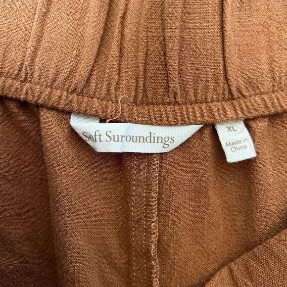 Soft Surroundings Linen Blend Wide Leg Pant - Picture 2 of 6